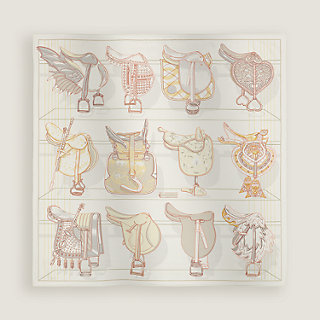 カレ 90 《すべては鞍の中に》 - ホワイト | Hermès - エルメス